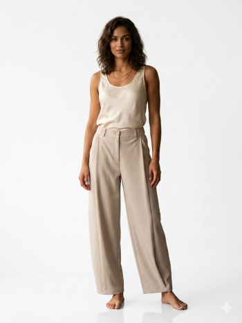 Neutral Muse Palazzo παντελόνα